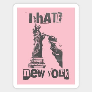 vintage i hate new york punk art Sticker